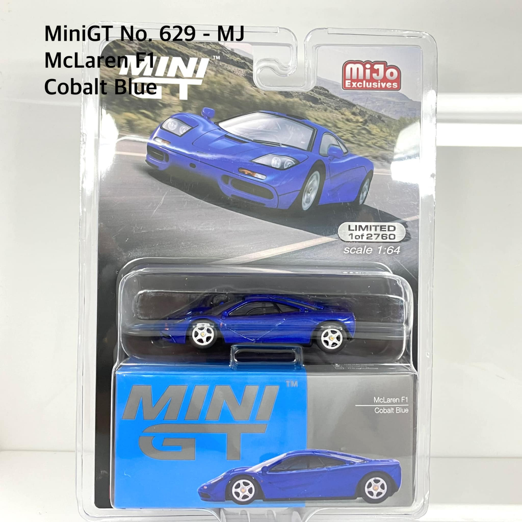 Mini GT  No.629-MJ  McLaren F1 Cobalt Blue LHD / USA Blister Packaging