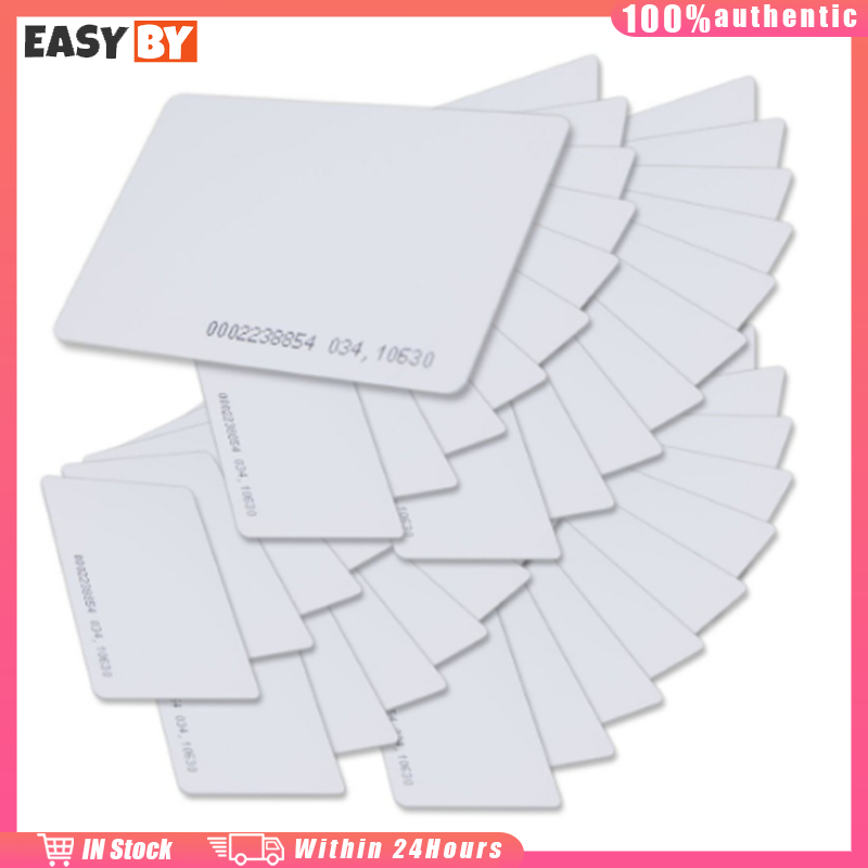 จัดส่งรวดเร็ว บัตรคีย์การ์ด คลื่นความถี่125 KHz. RFID Card 10/50ชิ้น  ID Card แบบก็อปปี้ไม่ได้