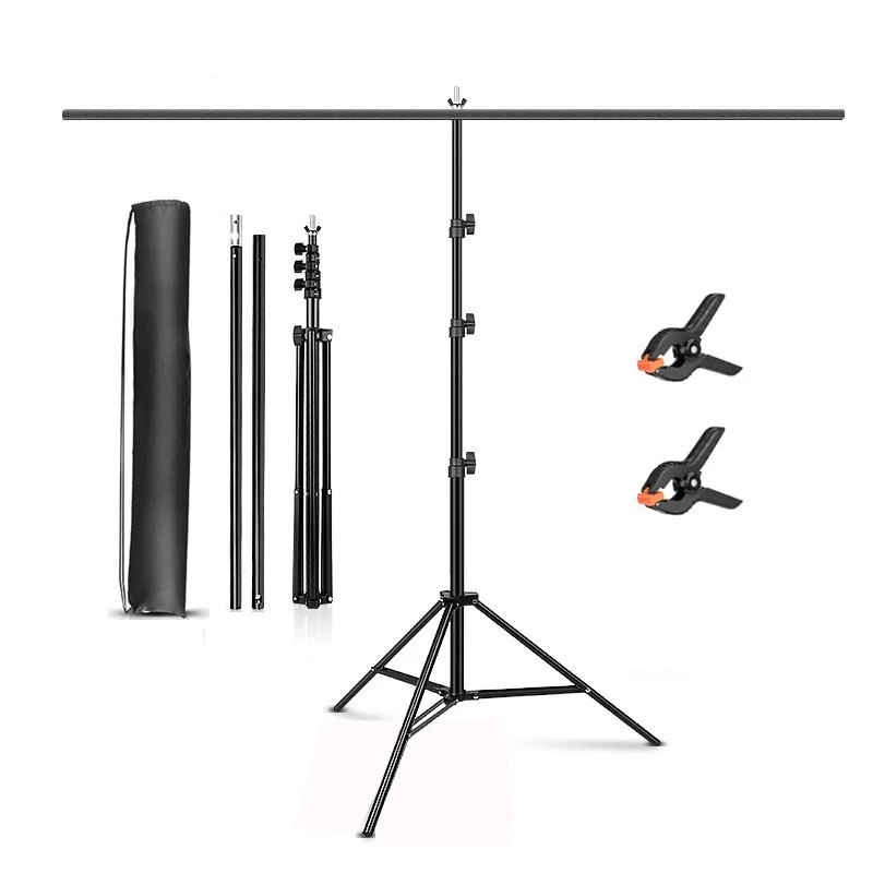 68*50cm/150*200cm ขาตั้งฉากตัว T โครงฉากสตูดิโอ Photography Background Backdrop Stand with Clips & Carrying Bag