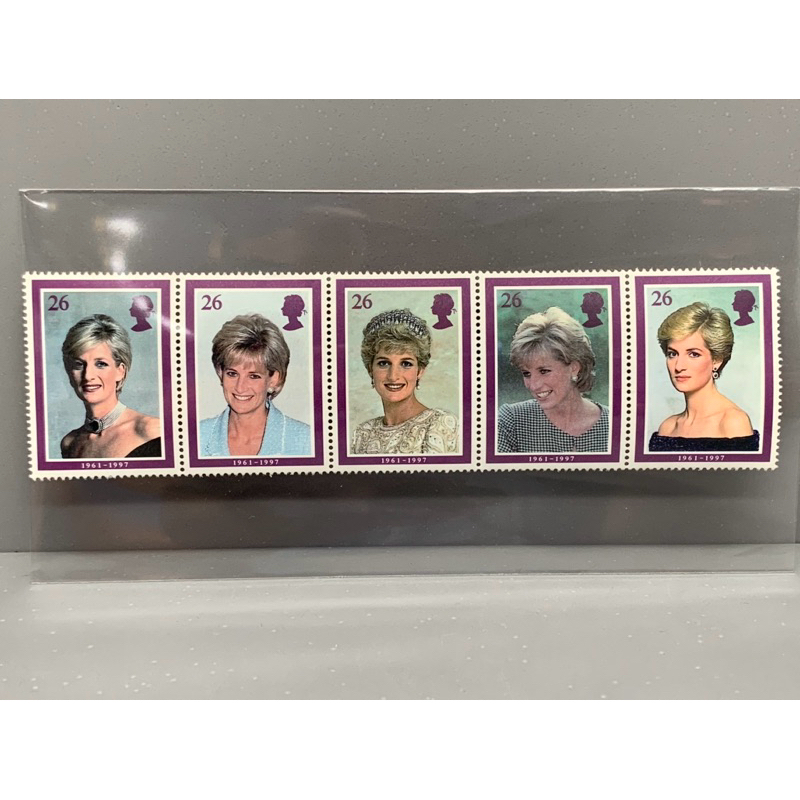 แสตมป์อังกฤษชุดครบรอบ1ปี Diana ปี1998