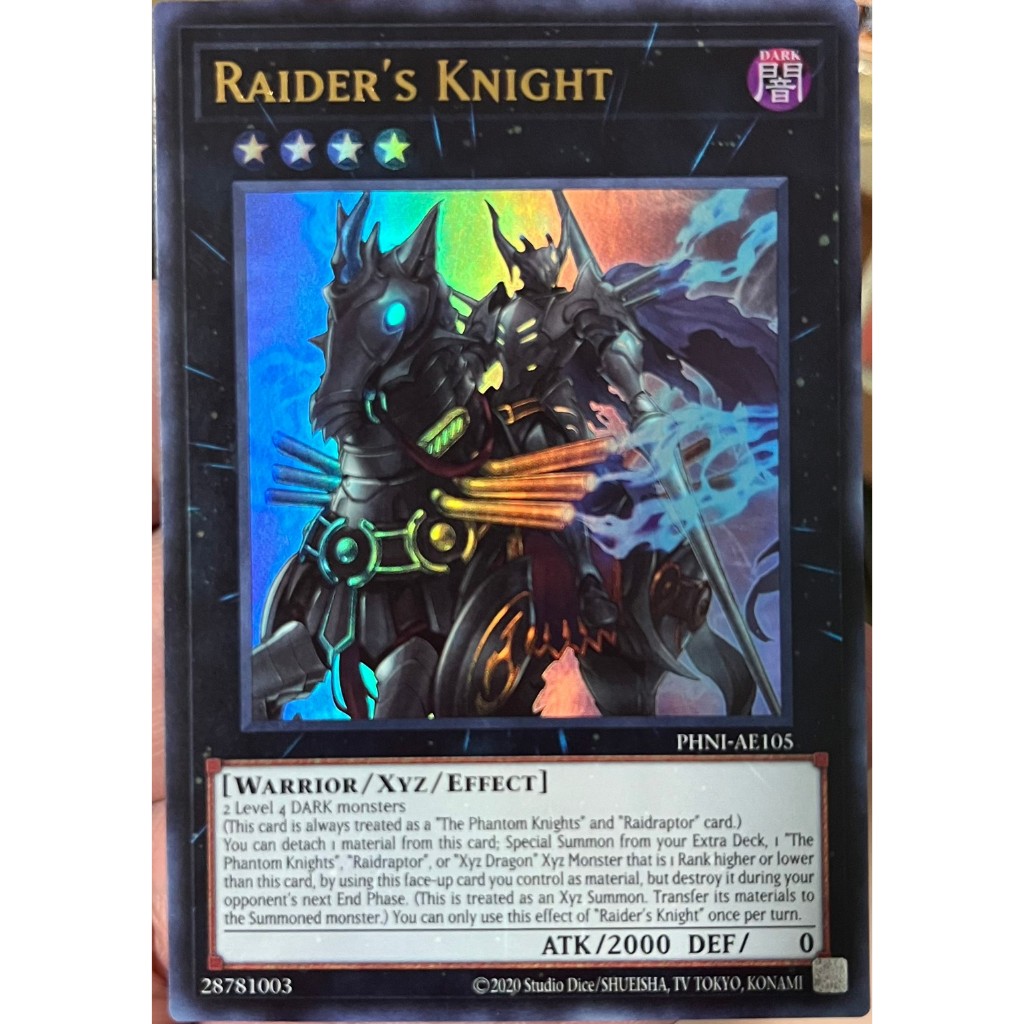 Yugioh Asia-Eng [PHNI-AE105] Raider's Knight (Ultra Rare) การ์ดยูกิแท้ถูกลิขสิทธิ์