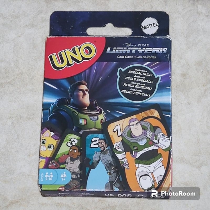 (ของแท้พร้อมส่ง) เกมการ์ด Uno Lightyear ยี่ห้อ Mattel มือ2