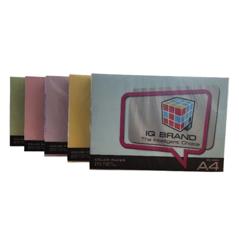 IQ BRAND กระดาษสี 80 แกรม A4