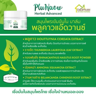 บ้านหมอละออง บาล์มสมุนไพร พลูคาวแอ๊ดวานซ์ 100g. บาล์มธรรมชาติ ผิวลอกแห้ง ผดผื่น สะเก็ดเงินก็ใช้ได้