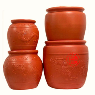 โอ่งพลาสติกลายมังกร สีส้ม (มี 4 ขนาด) 26 ลิตร / 45 ลิตร / 55…