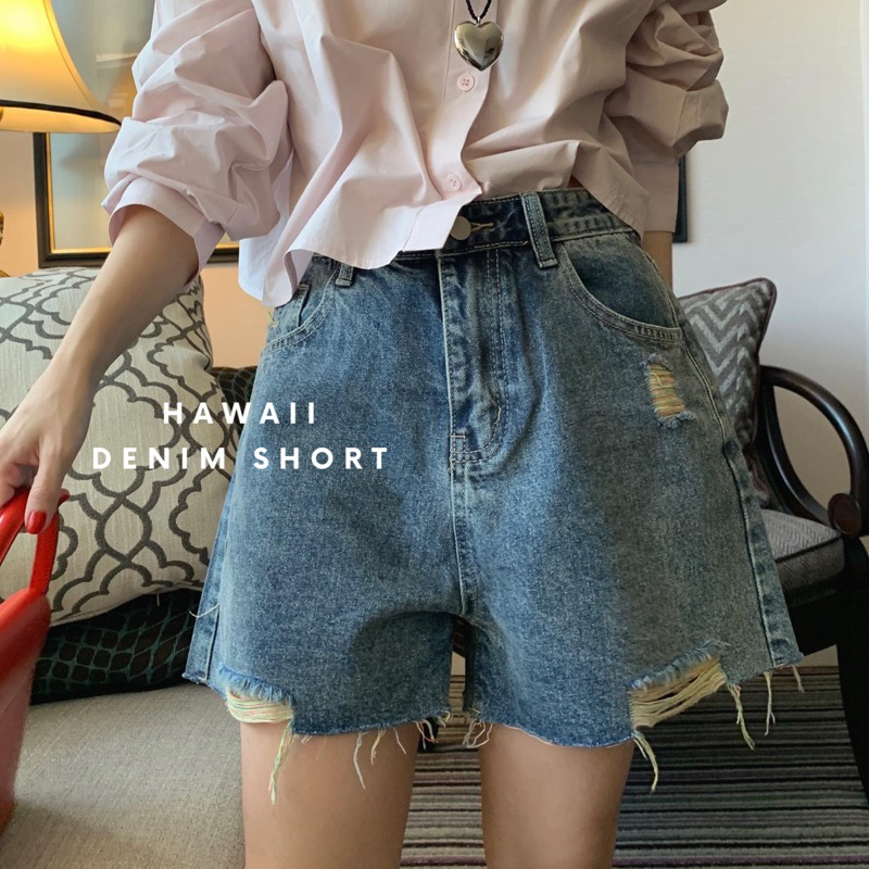 SOMEDRESS | Hawaii Denim Short กางเกงยีนส์ขาสั้น