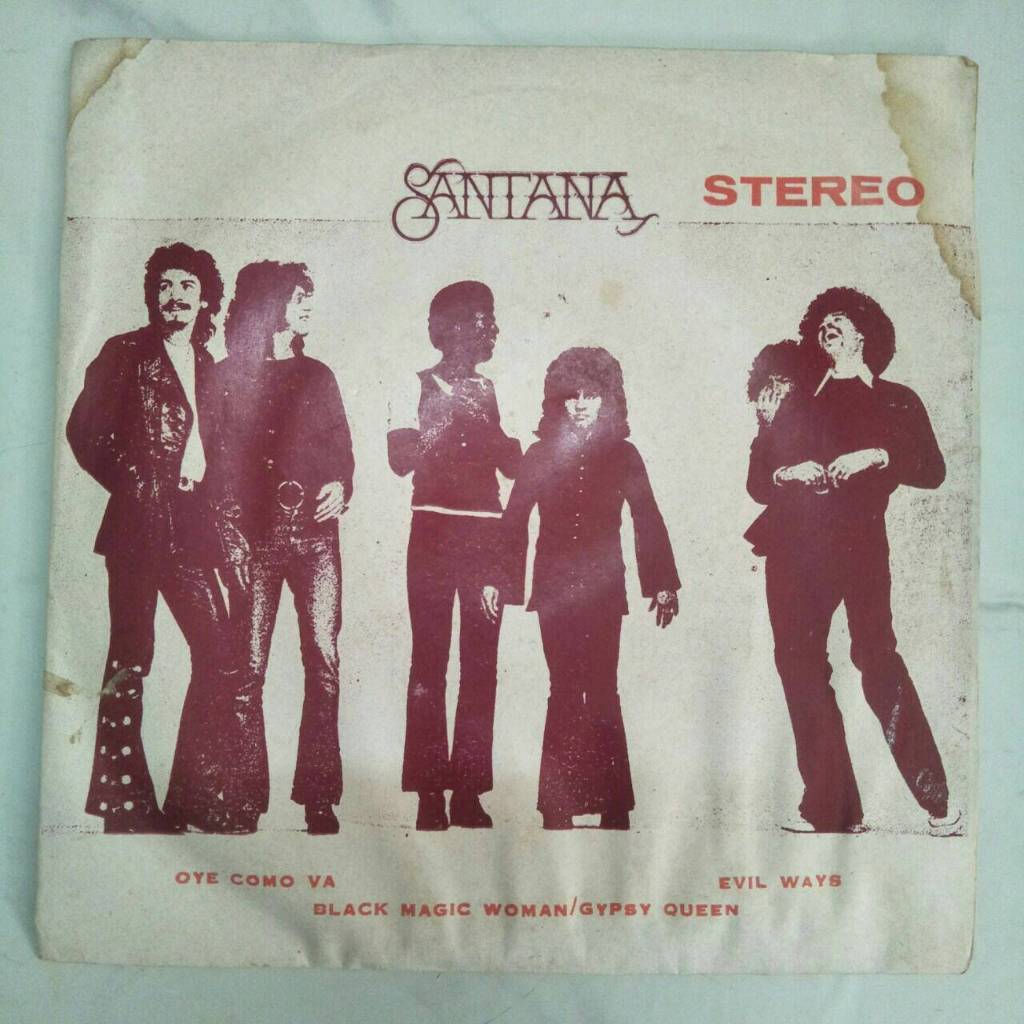 แผ่นเสียง แผ่นเล็ก 7 นิ้ว  Santana, Black Magic Woman, Evil Ways -  สปีด 45 rpm