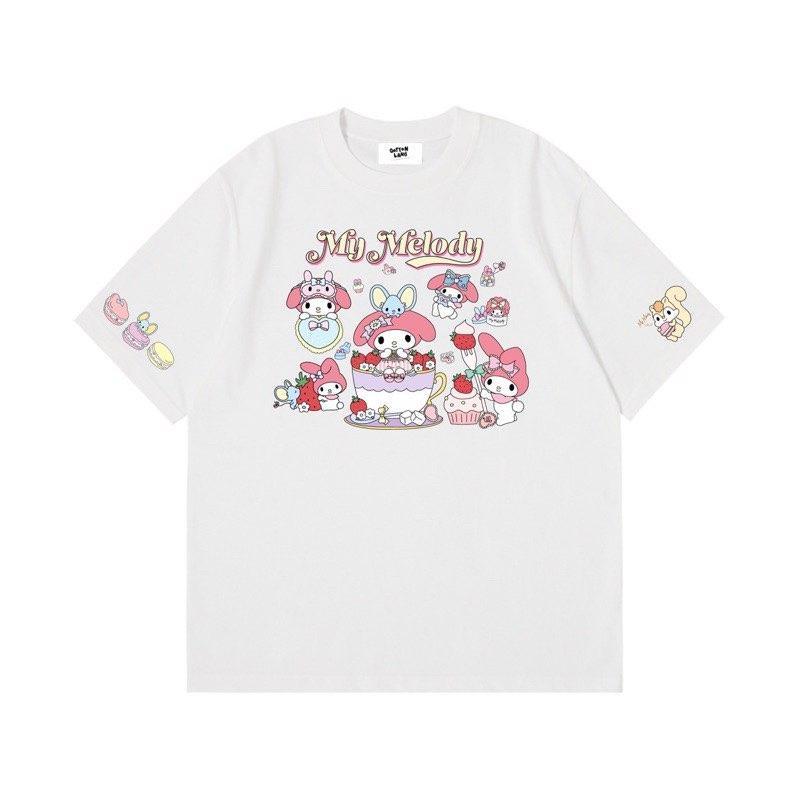 เสื้อยืดโอเวอร์ไซส์ ป้าย QOTTON LAND ลาย มายเมโลดี้