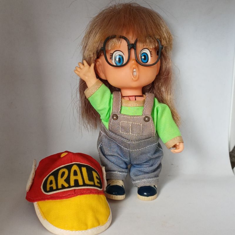 ตุ๊กตา อาราเล่ Popy N'CHA Dr. Slump Arale chan vintage rare Doll with cap ปี 1981 มือสอง
