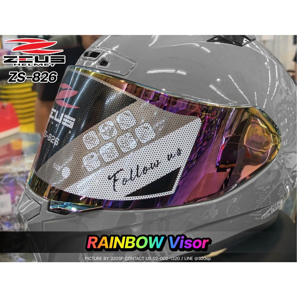 ชิลด์หมวกกันน็อค ZEUS รุ่น ZS-826 ใส่ได้เฉพาะรุ่น ZS-826 ส่งไว!!  320SPวงเวียนใหญ่