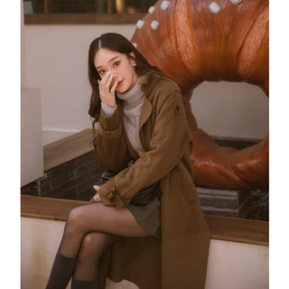 PHONICS LONG TRENCHCOAT ผ้าวูลแบบพรีเมี่ยม กันหนาวได้เยอะมาก