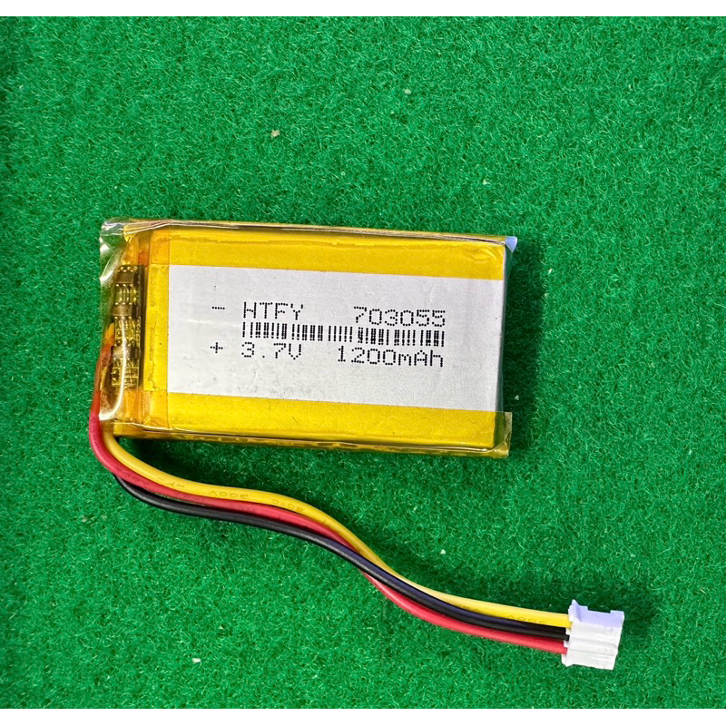 แบตเตอรี่ 3.7v 1200mah (703055)มีวงจรBMS ป้องกันการชาร์จในตัวสาย3พิน