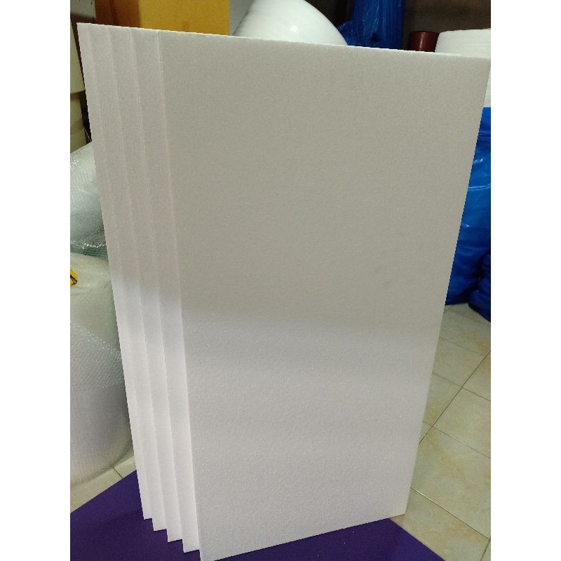 EPS FOAM,โฟมแผ่น 0.65 ปอนด์ ขนาด 60x120 cm หนา 2"  บรรจุ 5 แผ่น/แพ็ค  ราคา 90 บาท/แผ่น