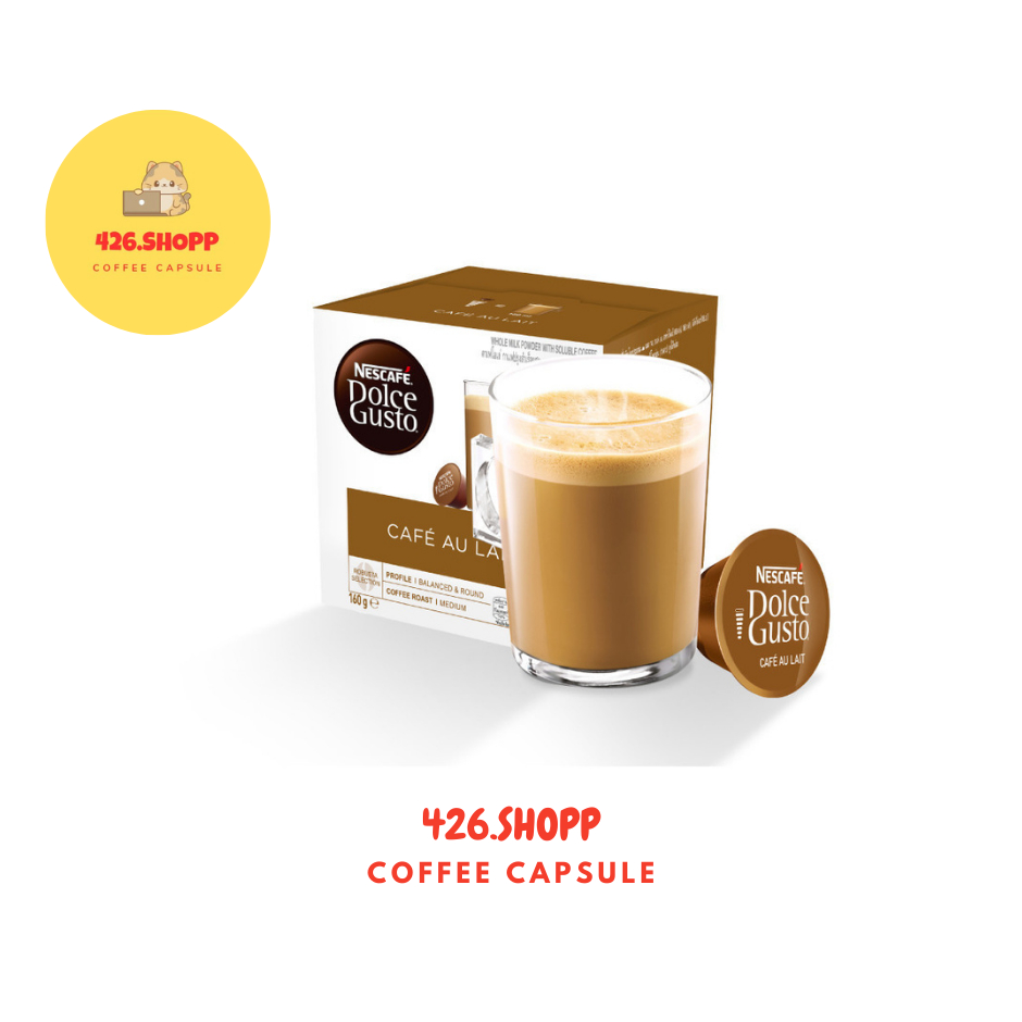 NESCAFE DOLCE GUSTO แคปซูลกาแฟ CAFÉ AU LAIT คาเฟ่ โอเล่ EXP 02/2025