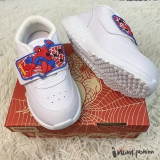 NFshoes รองเท้านักเรียนเด็ก อนุบาลชาย Chappy SP-18/SP-22 สไปเดอร์แมน Spiderman มีไฟ ผ้าใบเด็ก รุ่นใหม่ ไซส์25-35 W/H