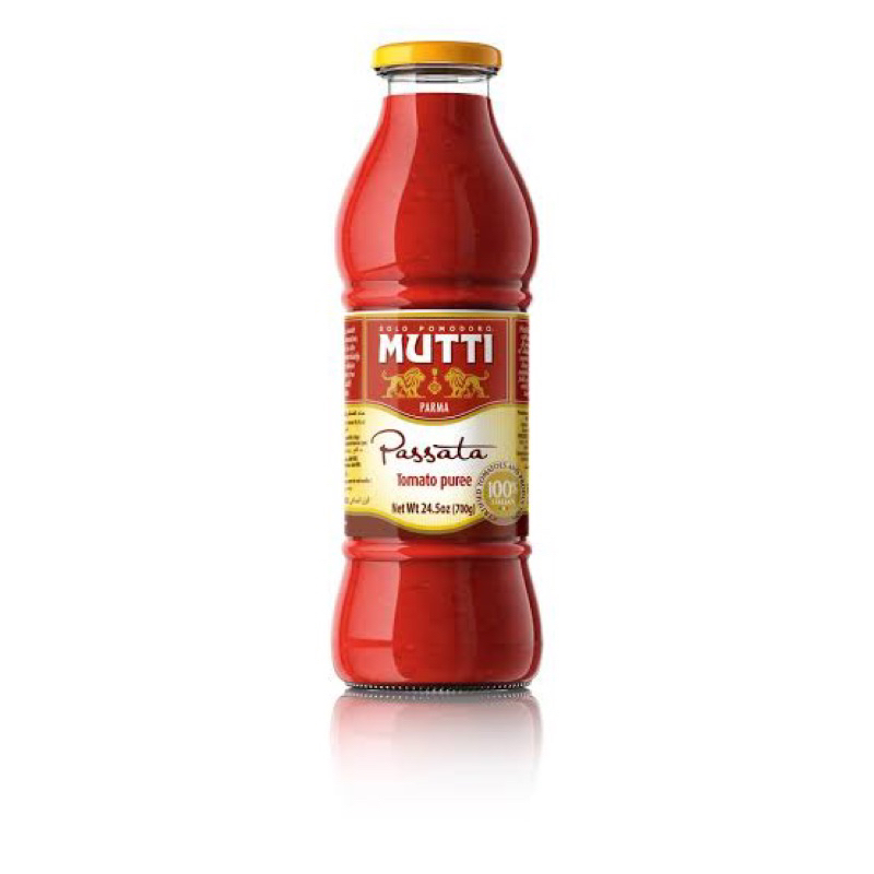 แท้ ขวดแก้ว Mutti passata tomato puree 700g. fl เนื้อมะเขือเทศบดเข้มข้น