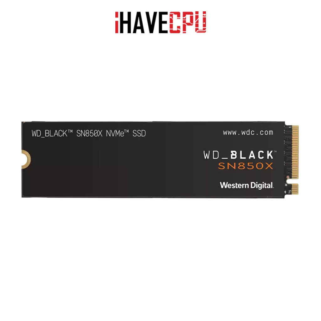 iHAVECPU M.2 (เอสเอสดี) WD BLACK SN850X 2TB PCIe/NVMe GEN4 (WDS200T2X0E-00BCA0)