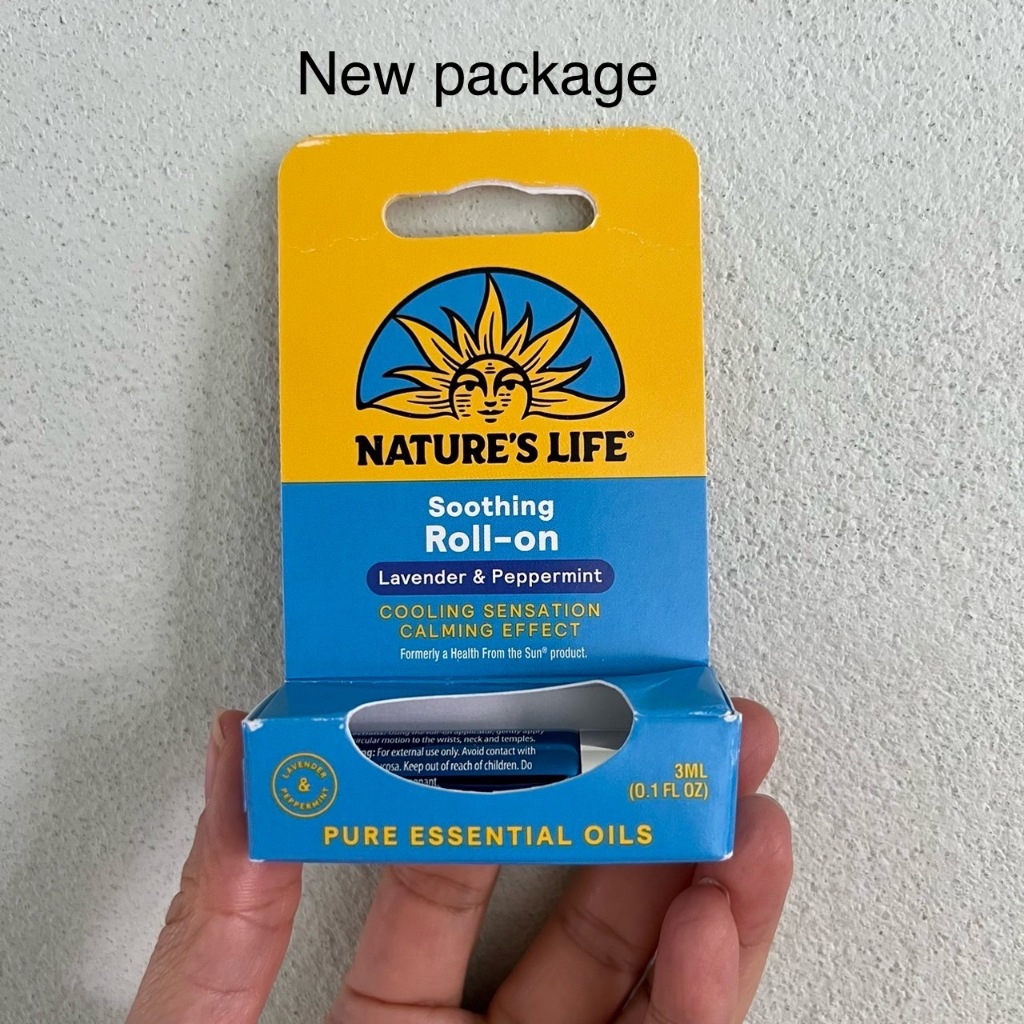 บรรเทาอาการไมเกรน  Nature's Life, MigraSoothe, Roll-On, Lavender & Peppermint  นำเข้าอเมริกา