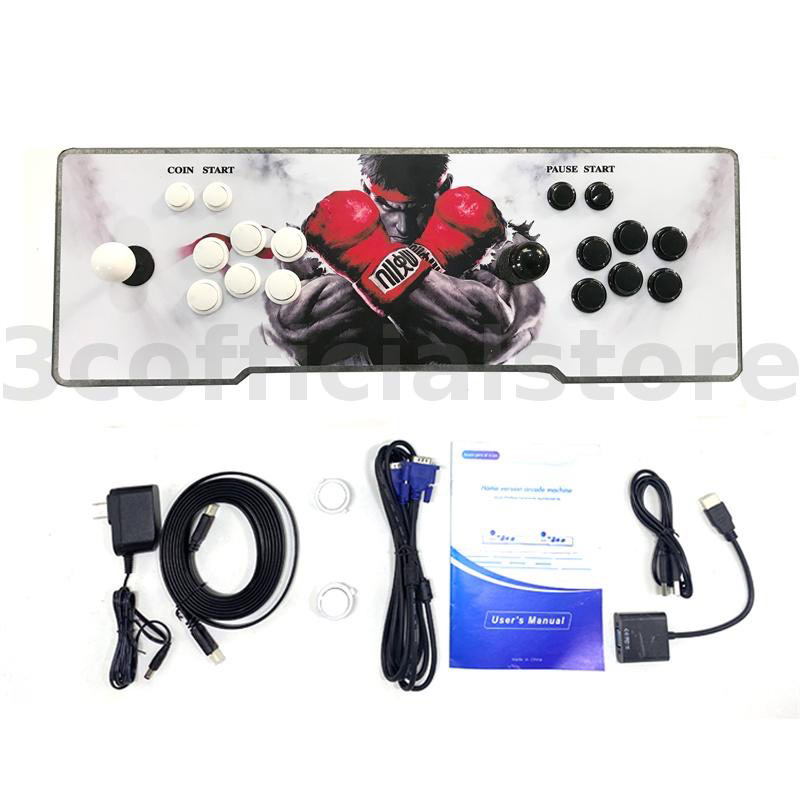 Pandora Box เกมคอนโซลวิดีโอเกม WiFi 3D 10000 เกมในตัว 8 ปุ่ม พร้อมจอยสติ๊ก ปลั๊ก EU สําหรับเด็ก
