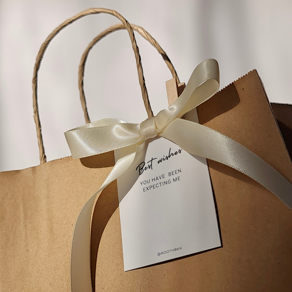 ROOTH │ Gift Craft Bag ถุงกระดาษมีหูหิ้ว ถุงใส่กล่องของขวัญ พร้อมตกแต่ง