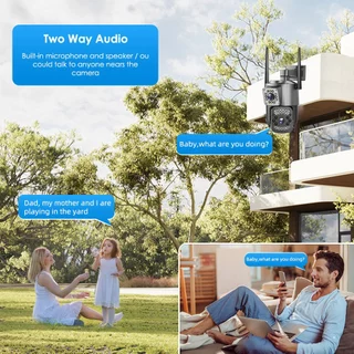 V380 Pro กล้องวงจรปิด หน้าจอคู่ ​5ล้านพิกเซล กันน้ํา AI โมบายแทรคเกอร์ กล้องสองเลนส์ WiFi หน้าจอคู่ กันน้ํา เสียงสองทาง