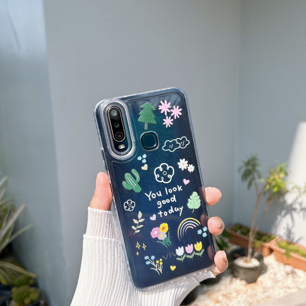 เคสใสนิ่ม ลายสกรีนการ์ตูน สำหรับ iPhone 14 pro max 11 15 12 13 OPPO A53 A58 A57 A18 A15 VIVO Y20 Y21 SAMSUNG A14 A23 A25