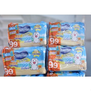 Mamy Poko มามี่โพโค ไวพส์ ผ้าเปียก(บรรจุ70ชิ้น/ห่อ)สูตรน้ำบร…