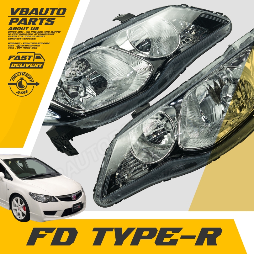 ไฟหน้า Civic FD Type-R (ไฟสำหรับรถยนต์)