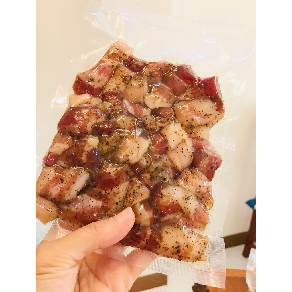 หมูสามชั้นแดดเดียวพริกไทยดำ มีหนัง 250 500 1000 กรัม สด ใหม่ สะอาด รสกลมกล่อม - รูปที่ 2