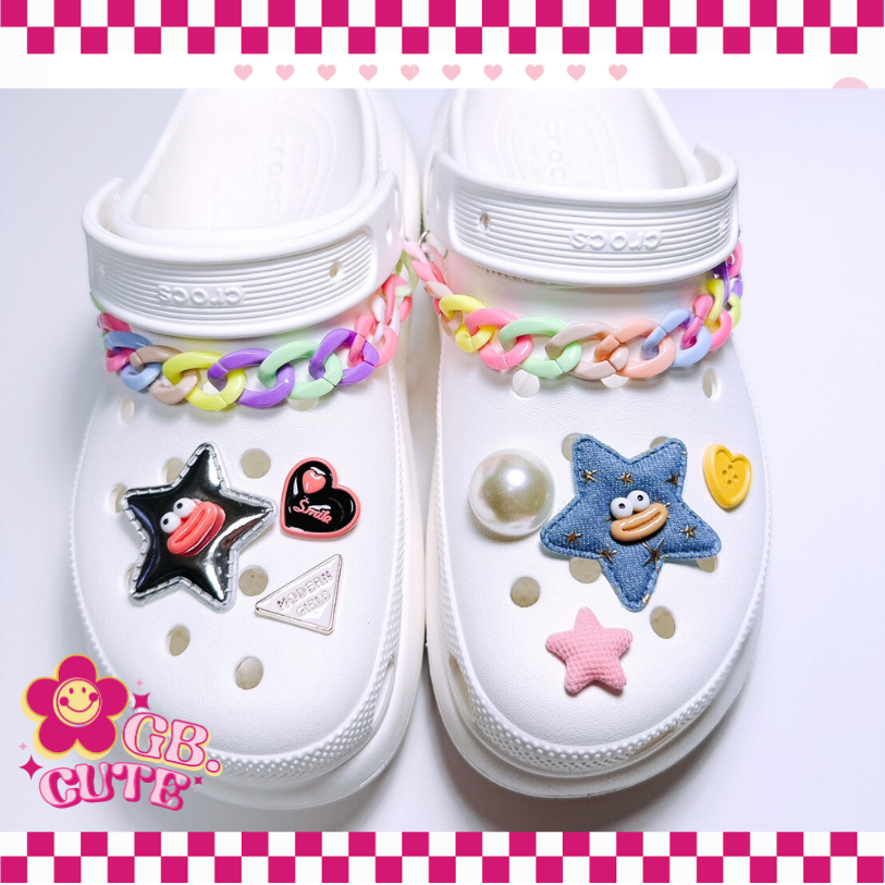 ตัวติดรองเท้า Crocs Jibbitz ลาย TWO STAR 1 เซ็ท จำนวน 9 ชิ้น ค่ะ ตกแต่งรองเท้า สินค้าพร้อมส่งจากไทย จัดส่งเร็ว