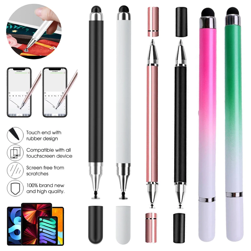 ปากกาโทรศัพท์ 2 in 1 ปากกาทัชสกรีนสไตลัส ปากกาทัชสกรีน แบบสากล สําหรับโทรศัพท์ พีซี แท็บเล็ต