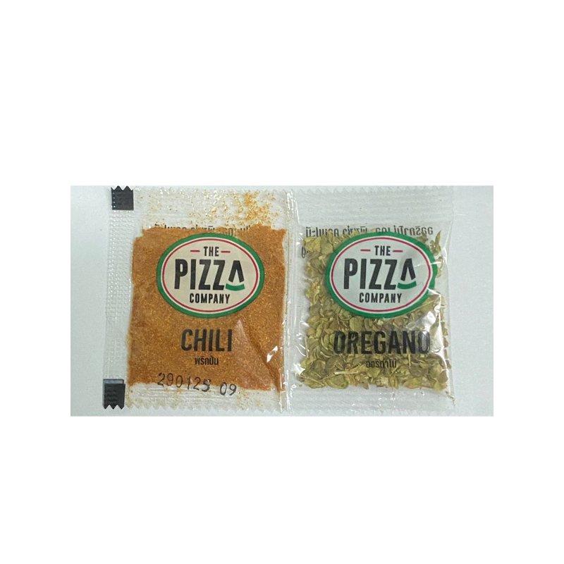 ออริกาโน่ 0.25 กรัม + พริกป่น 0.5 กรัม แบบซอง ซอง เครื่องปรุง Oregano Chili The Pizza Company เดอะพิ