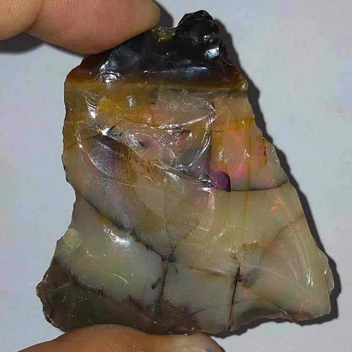 พลอย ก้อน ดิบ โอปอล เอธิโอเปีย ธรรมชาติ แท้ ( Natural Opal Ethiopia ) หนัก 259 กะรัต