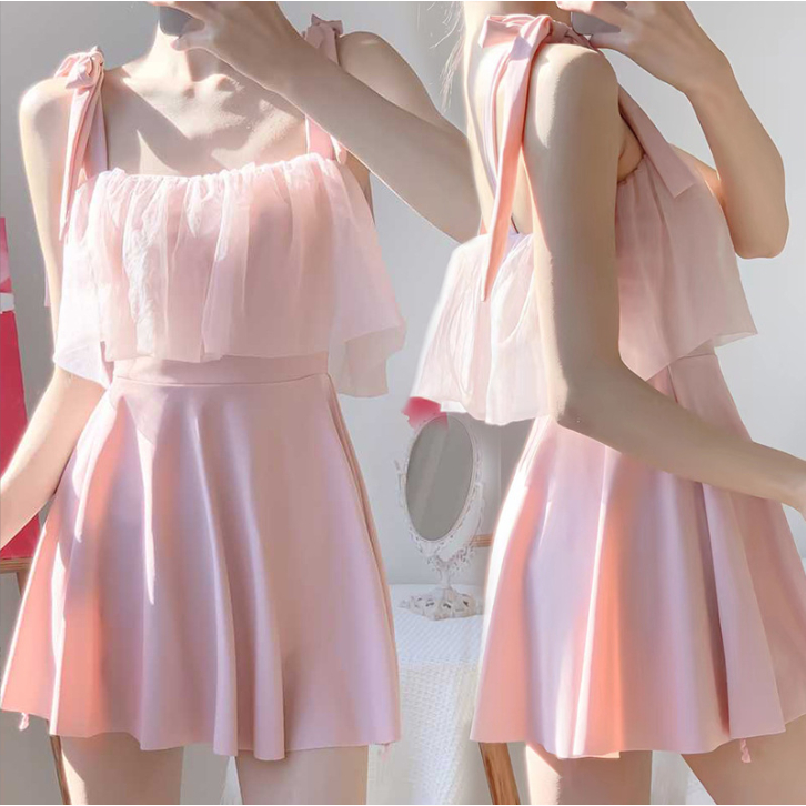 ชุดว่ายน้ำผู้หญิง ชุดไปทะเล ชุดว่ายน้ำวันพีช ใส่สวย มีฟองน้ำไร้โครง ฟรีไซส์ 40-60 kg ชุดว่ายน้ำแฟชั่น 7012