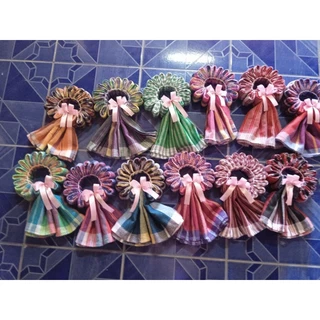 💥💥โปรฟรีสติกเกอร์💥💥มาลัยผ้าขาวม้าคละสีพร้อมโบว์+ถุงแก้ว+สติกเกอร์