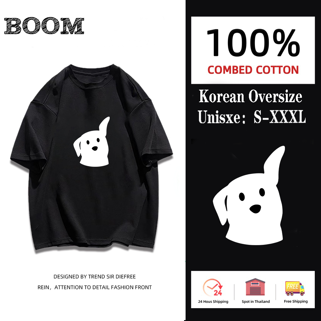（พร้อมส่งจากกทม มาถึงใน 3วัน）print T-shirt，แฟชั่นที่เรียบง่ายการ์ตูนพิมพ์เสื้อยืดแขนสั้นหลวม