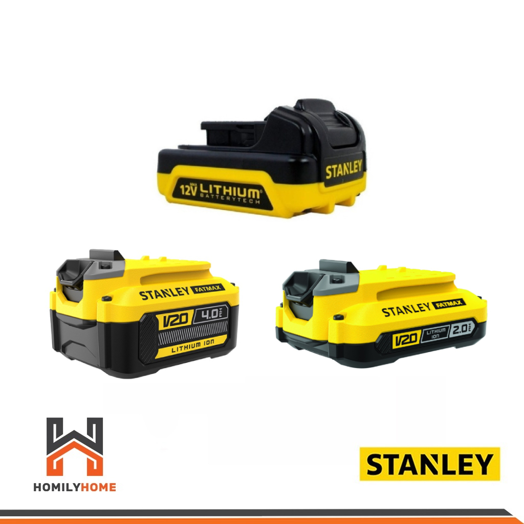 STANLEY แบตเตอรี่ Li-ion 12V 1.5AH รุ่น SCB12S 20V Max 2.0Ah รุ่น SB202 20V Max 4.0Ah รุ่น SB204