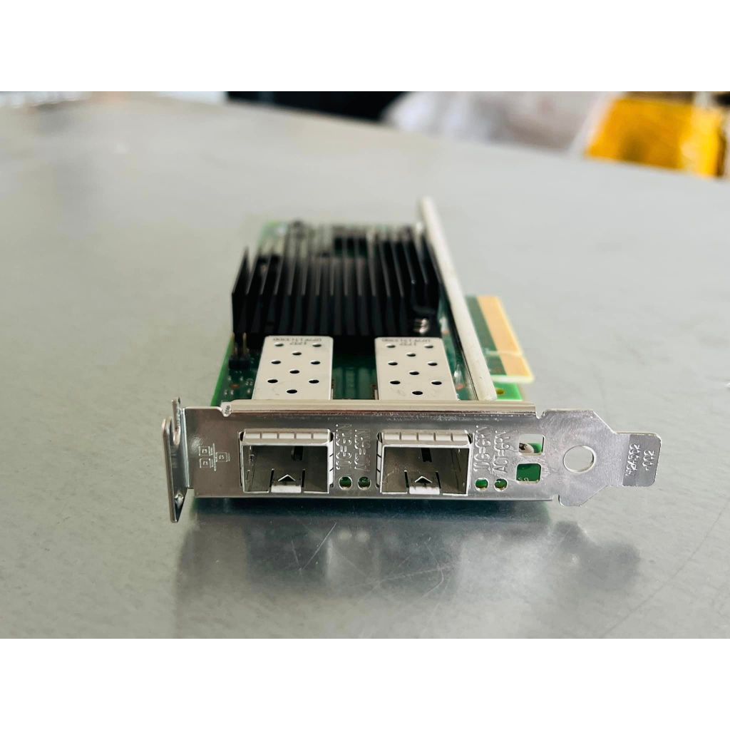 การ์ด Fiber SFP 10G Intel X710-DA2 Dell 05N7Y5 แบบขาสั้นมือสองพร้อมใช้งาน