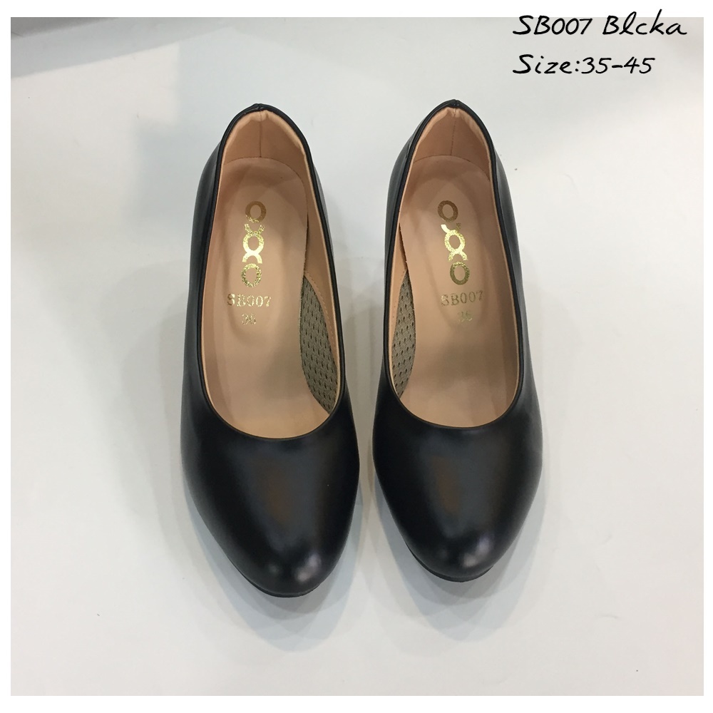 prettycomfort  รองเท้าคัทชู หญิง เล็กกว่าปกติ1ไซส์ ส้นสูง 2.5นิ้ว ใส่ทำงาน เรียน หนังนิ่ม SB007