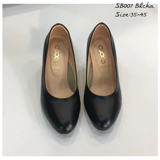 Prettycomfort รองเท้าคัทชู หญิง เล็กกว่าปกติ1ไซส์ ส้นสูง 2.5นิ้ว ใส่ทำงาน เรียน หนังนิ่ม SB007