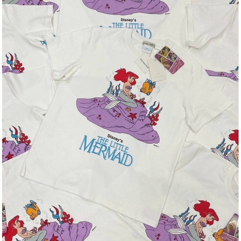 “Mermaid T-Shirt” เสื้อยืด Mermaid ลายน่ารักมากๆ เป็นลายสรีนลงเนื้อผ้า คุณภาพดีมากๆ ใช้เตารีด