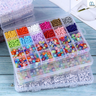 ชุดลูกปัดแก้ว รูปตัวอักษร และหัวใจ สําหรับทําเครื่องประดับ ส…