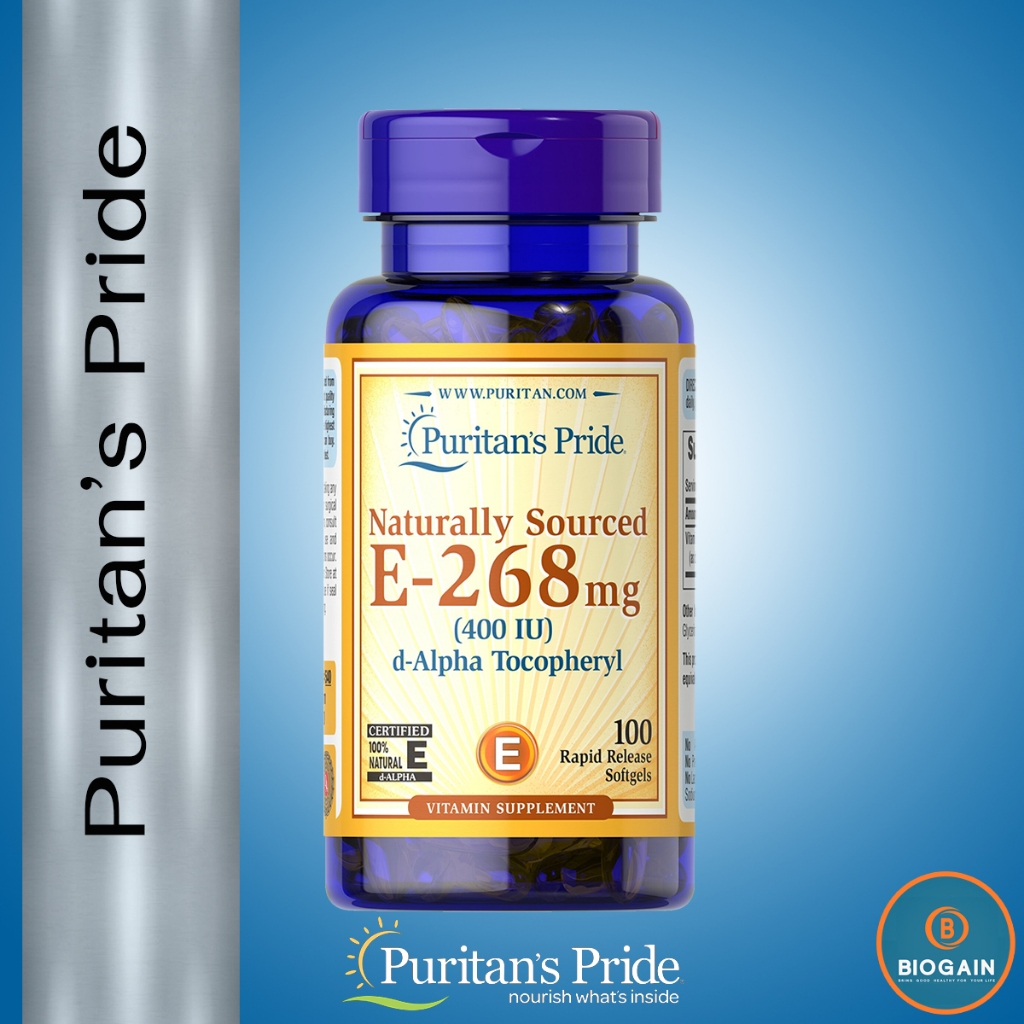 Puritan's Pride Vitamin E-400 IU 100% Natural / 100 Softgels