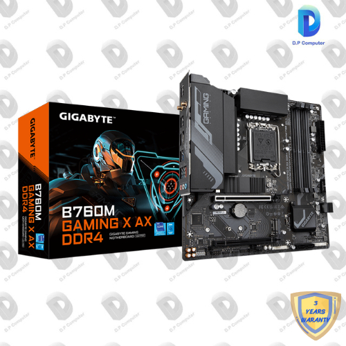 เมนบอร์ด GIGABYTE B760M GAMING X AX DDR4 สินค้าใหม่ รับประกัน 3 ปี