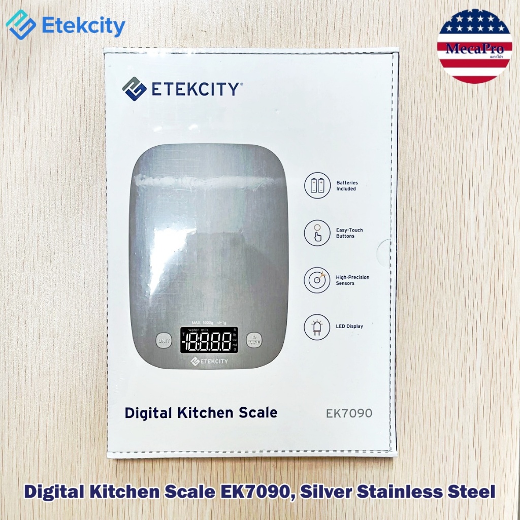Etekcity เครื่องชั่งดิจิตอล EK7090 ชั่งน้ำหนักอาหาร แม่นยำสูงสุด 5000g