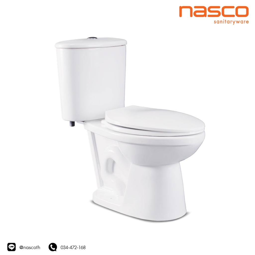 NASCO สุขภัณฑ์สองชิ้นกดบน รุ่น ดาด้า NC-7651 : DADA