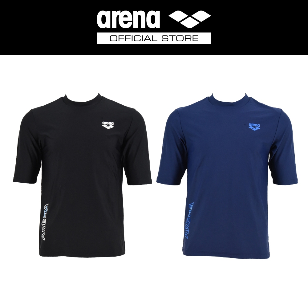 (ใส่โค้ด30MALL10ลดได้อีก)ARENA เสื้อว่ายน้ำ Rash guard ผู้ชายแขนสั้น AO8M18