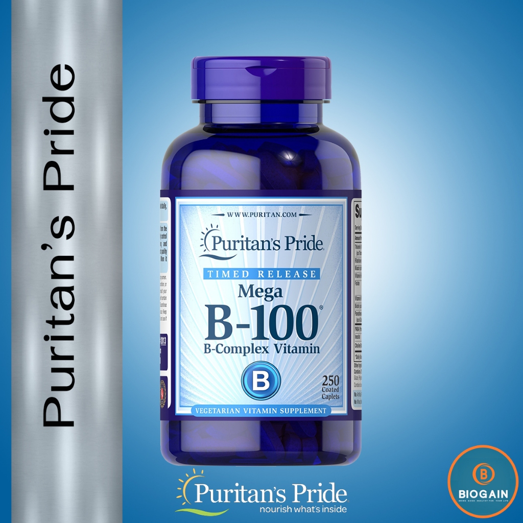 Puritan's Pride Vitamin B-100 Complex Timed Release / 250 Caplets