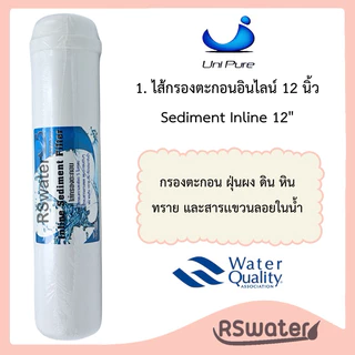 Unipure ชุดไส้กรองน้ำ 4 ขั้นตอน อินไลน์ หัวเกลียว รุ่นแขวน Inline Sediment / Gac / Resin / Post Carbon