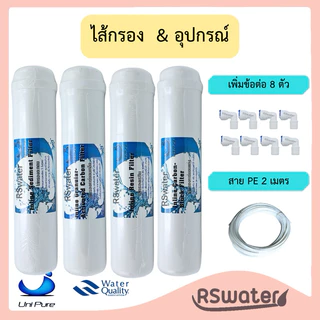 Unipure ชุดไส้กรองน้ำ 4 ขั้นตอน อินไลน์ หัวเกลียว รุ่นแขวน Inline Sediment / Gac / Resin / Post Carbon